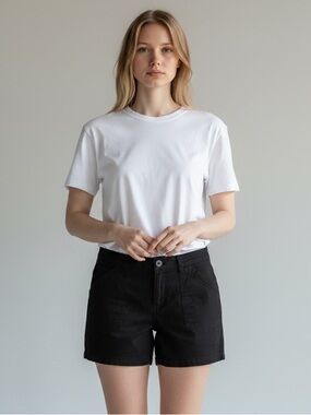 SUPPLIES Women’s Black High-Rise Women’s Shorts Cotton & Spandex Size 14